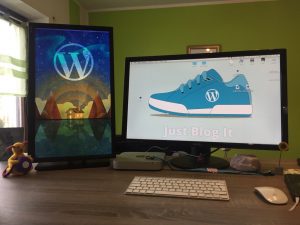 Arbeits mit zwei Bildschirmen und WP-Wallpapers